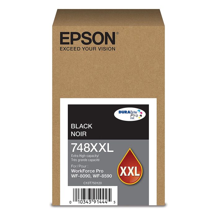 Cartucho de Tinta Epson 748XXL Negro T748XXL120 WF-6590/6090 - Image 1