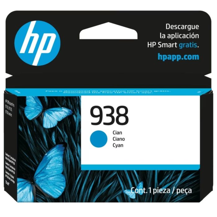 Cartucho De Tinta Hp 938 Cian Original (4S6X5PL) - Image 1