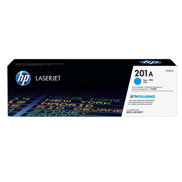 Cartucho de tóner HP 201A Cian Laserjet Original (CF401A) - Image 1