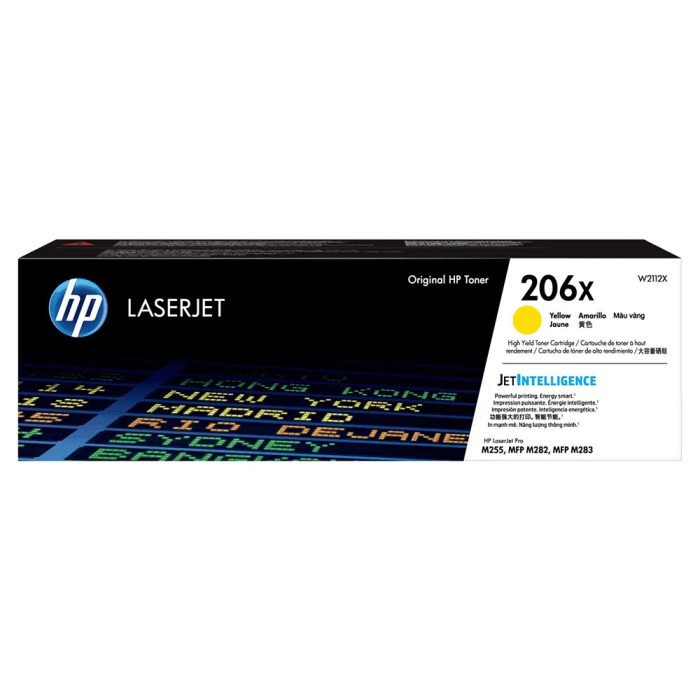 Cartucho de tóner HP 206X Amarillo Alto Rendimiento Laserjet Original (W2112X) - Image 1