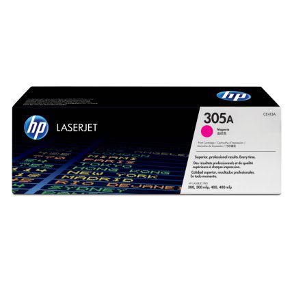 Cartucho de tóner HP 305A Magenta Laserjet Original (CE413A)
