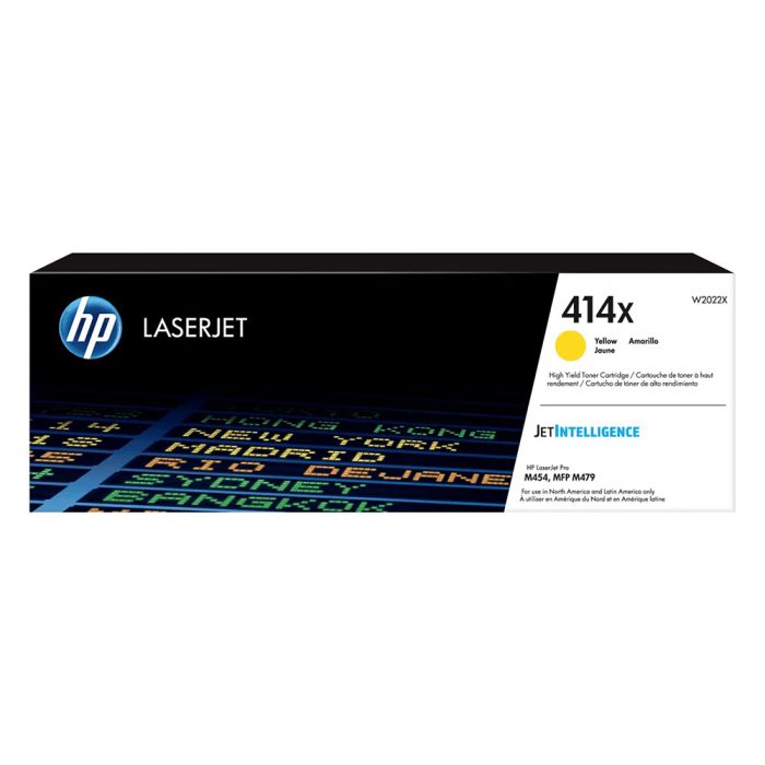 Cartucho de tóner HP 414X Amarillo Laserjet Original De Alto Rendimiento (W2022X) - Image 1
