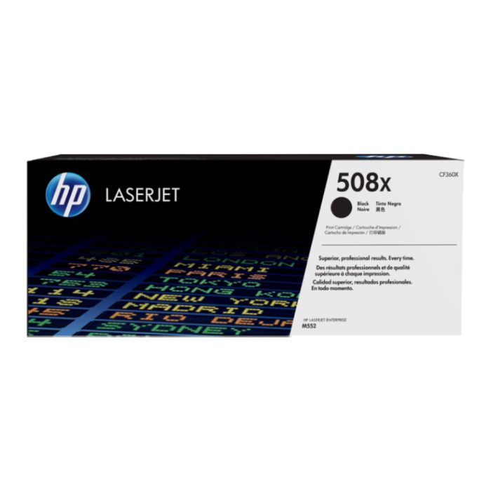 Cartucho de Tóner HP 508X Negro LaserJet Original (CF360X) - Image 1