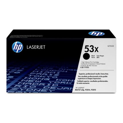 Cartucho de Tóner HP 53X Negro LaserJet Original (Q7553X)