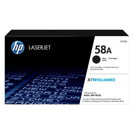 Cartucho de tóner HP 58A Negro Laserjet Original (CF258A)