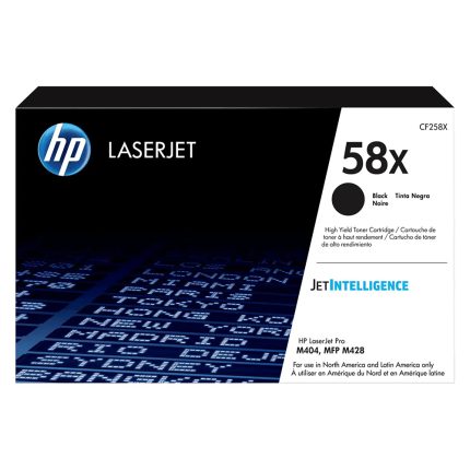 Cartucho de tóner HP 58X Negra Alto Rendimiento Laserjet Original (CF258X)