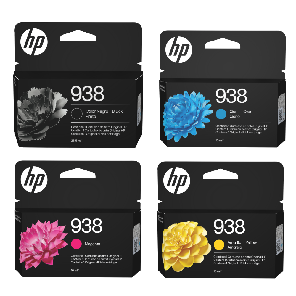 C938 Combo de cartuchos de tinta HP 938 Negro y Colores original - Image 1