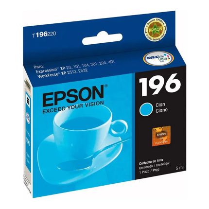 Cartucho Epson 196 Cian (T196220)