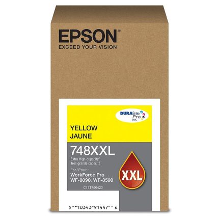Cartucho de Tinta Epson 748XXL Amarillo T748XXL420 WF-6590/6090