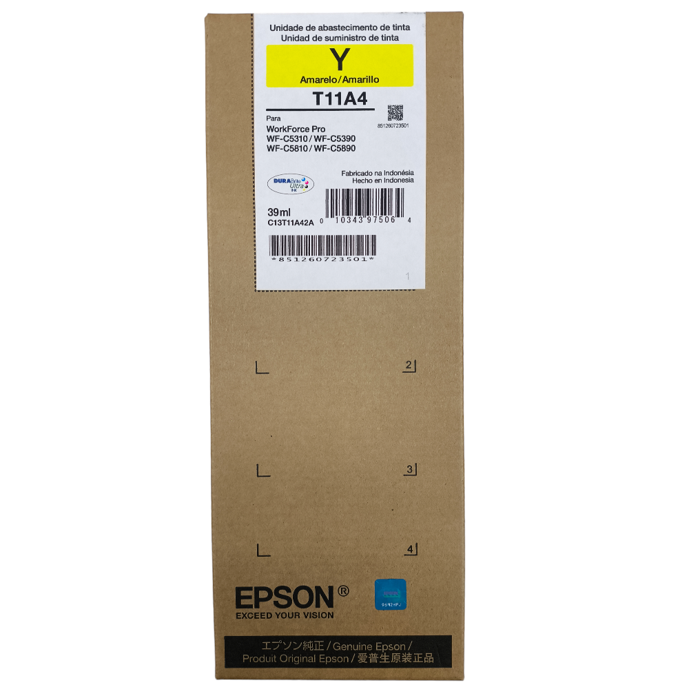 T11A4 Amarilla Bolsa De Tinta Epson T11A1 Amarilla (T11A420) WF-C5310/C53190/C5810/C5890 - Image 1