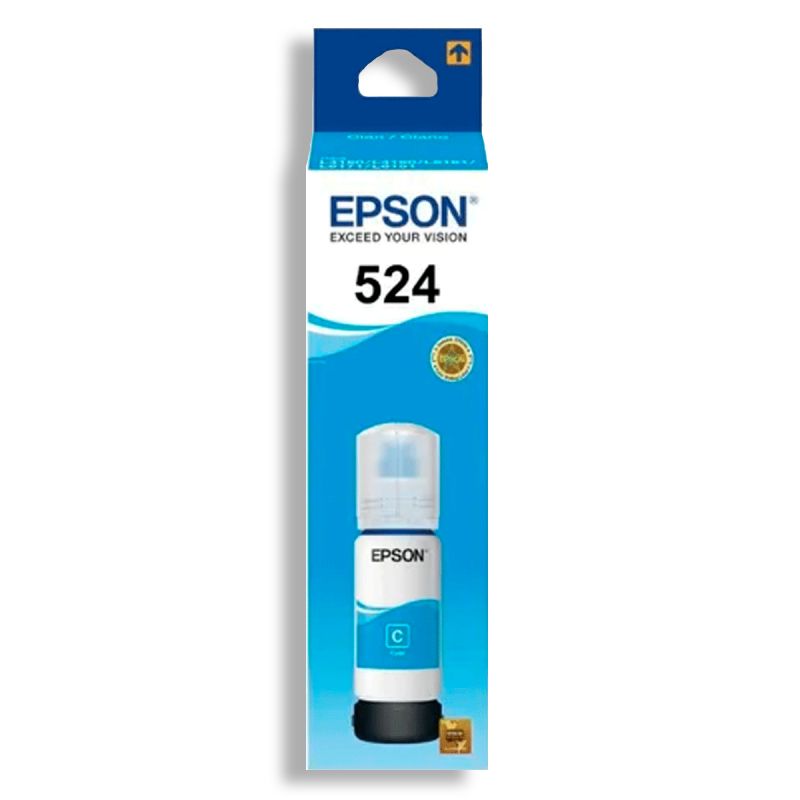epson-t524cian Botella de tinta Epson 524 Cian (T524220) - Image 1